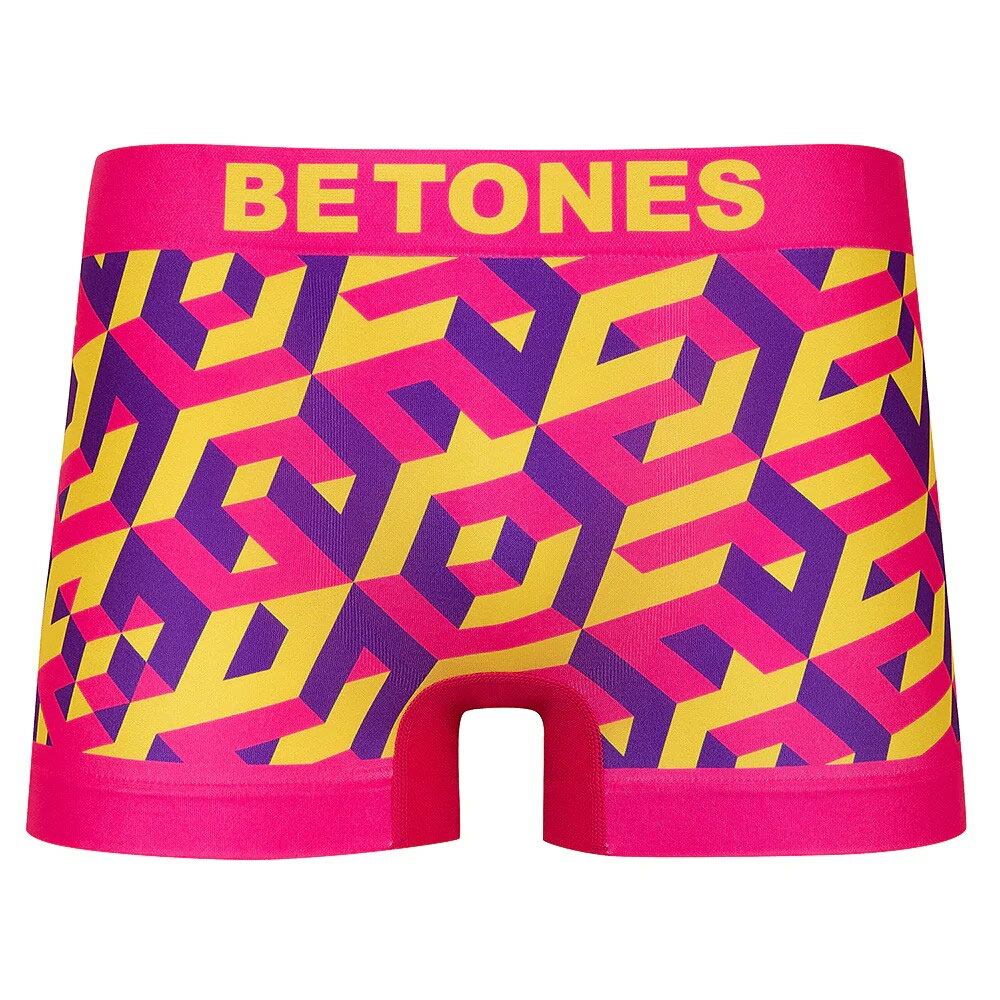 【FESTIVAL9】ビトーンズ BETONES フェスティバル9 ピンク ボクサーパンツ アンダーウェア 下着 インナー メンズ レディース ユニセックス フリーサイズ ペアパンツ お揃い 速乾 伸縮 プリント シームレス ギフト かわいい おしゃれ urbene アーベン