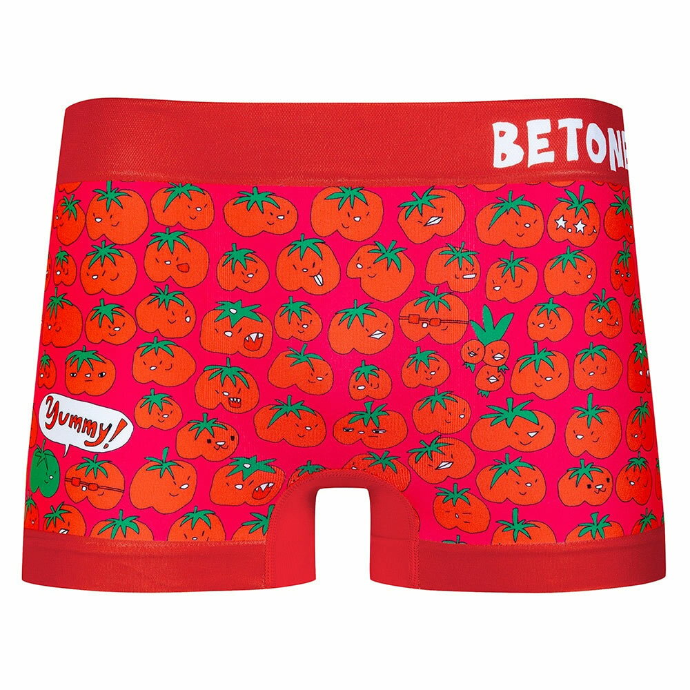 【TOMATO】ビトーンズ BETONES トマト フレッシュベジタブル ボクサーパンツ アンダーウェア 下着 インナー FRVE001 メンズ レディース ユニセックス フリーサイズ ペアパンツ お揃い 速乾 伸縮 ナイトウェア シームレス ギフト かわいい おしゃれ urbene アーベン