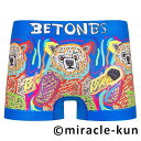 【 MIRACLE-KUN 】ボクサーパンツ ビトーンズ BETONES ミラクルクン コラボ くま 熊 ボクサーパンツ アンダーウェア 下着 ナイトウェア インナー メンズ レディース ユニセックス フリーサイズ ペアパンツ お揃い 速乾 伸縮 プリント シームレス かわいい おしゃれ アーベン