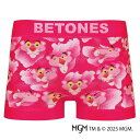 【 Pink Panther 】ボクサーパンツ ビトーンズ BETONES ピンクパンサー コラボ ボクサーパンツ アンダーウェア 下着 ナイトウェア インナー メンズ レディース ユニセックス フリーサイズ ペアパンツ お揃い 速乾 伸縮 プリント シームレス かわいい おしゃれ アーベン