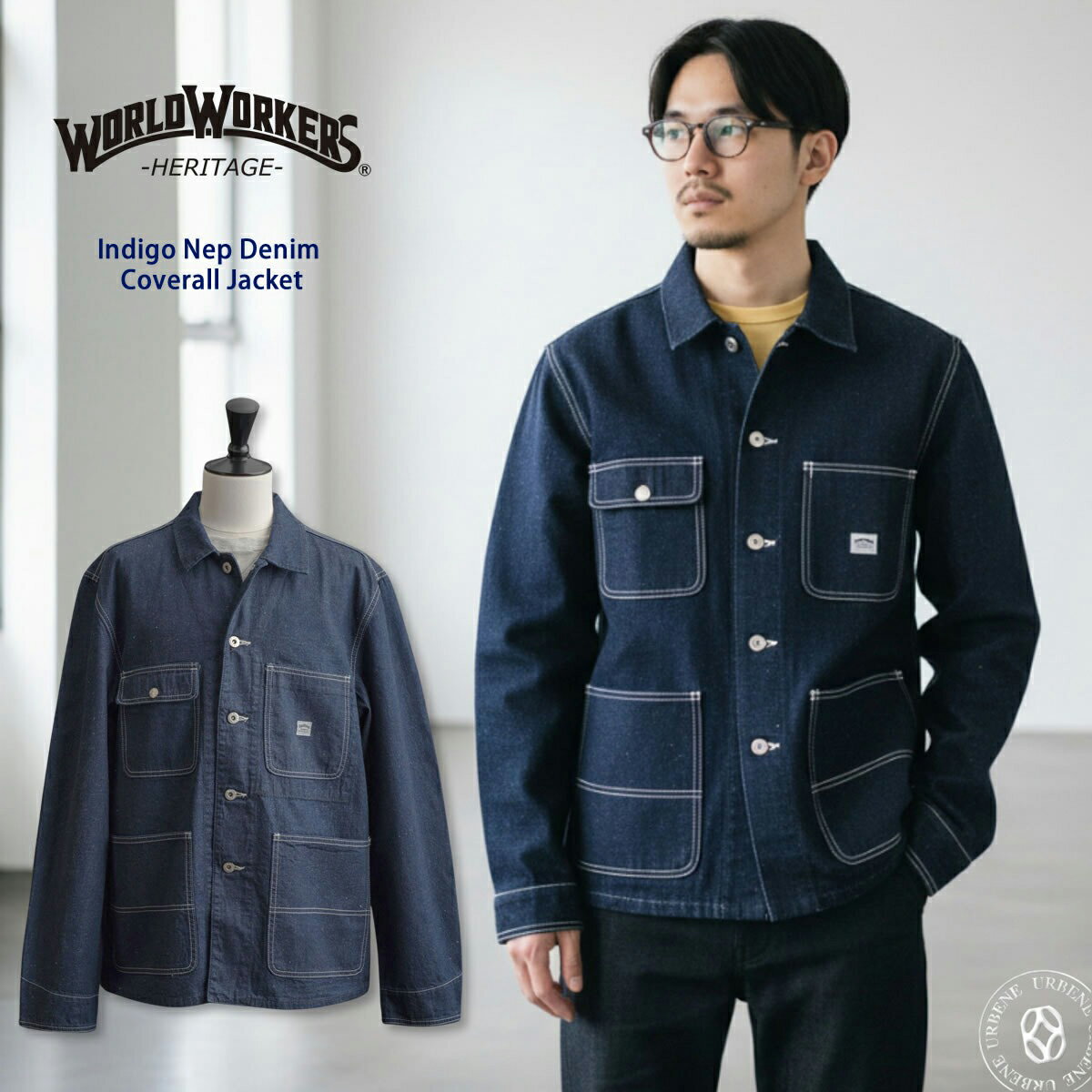 BIG JOHN World Workers ����ǥ����ͥå� �ǥ˥� ���С������� ��� ������㥱�å� ( WR623F ) ���ɥ������ ���...