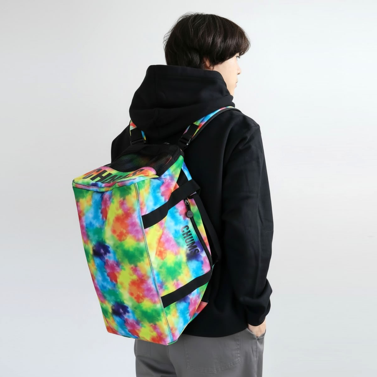 チャムス リュック リサイクルチャムス2ウェイボストンバッグ35 ( ch60-4026 ) パッカブル仕様 Recycle CHUMS 2way Boston Bag 35 スポーツリュック リュックサック 学校 旅行 アウトドア バックパック キャンプ ゆるキャン 登山 習い事 ジム 大容量 軽量 キッズ 子供 メンズ 3