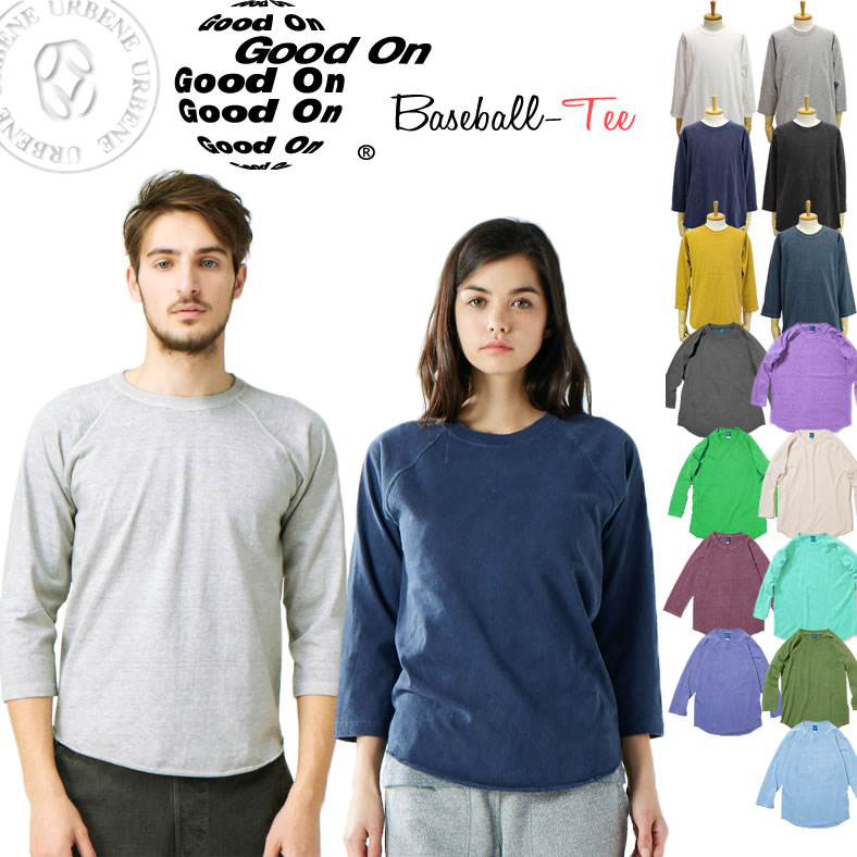 【クーポンで激短10%OFF】グッドオン ラグラン 七分袖 ピグメントダイ ベースボールTシャツ GOOD ON ( golt601p golt-601p ) ...