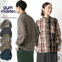 ネルシャツ ジムマスター Gym Master 2WAY ショールカラー×スタンドカラー チェック フランネルシャツ ( G433755 ) バンドカラーシャツ...