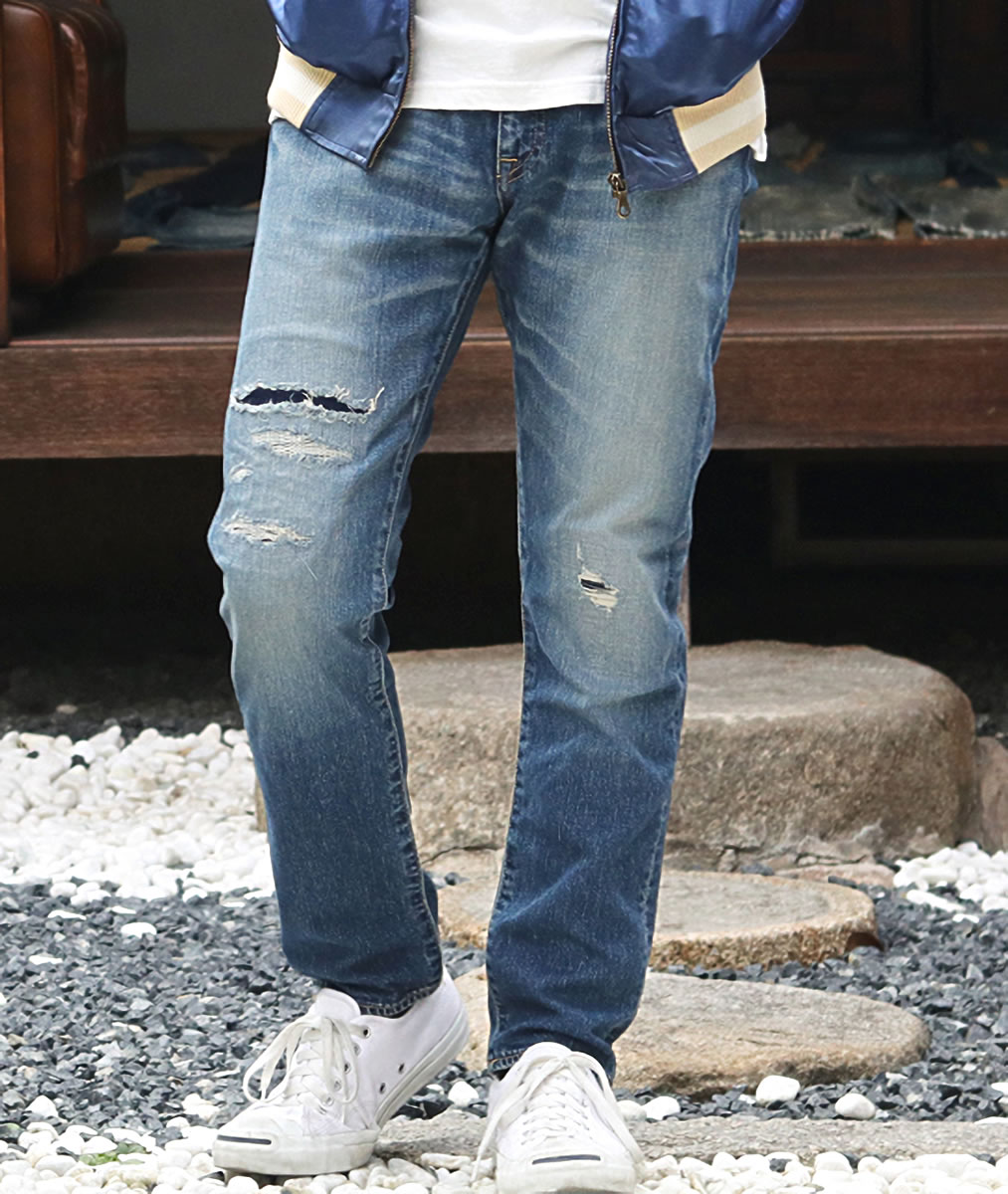 JAPAN BLUE JEANS ジャパンブルージーンズ CALIF DENIM Vista ヴィスタ アンクルカット ストレッチ ダメージデニム スリムストレートフィット ジーンズ (j8817vs) リペア イージーデニム 送料無料 メンズ 楽天 おしゃれ アーベン 普段使い 実用的 西海岸 12オンス 2022年