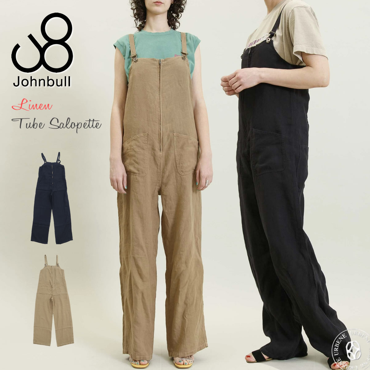 【最大5000円クーポン配布】ジョンブル レディース Johnbull リネンチューブサロペット 麻 ...