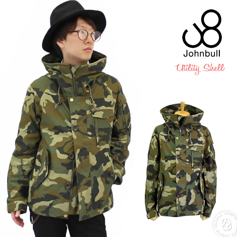 【60％OFFセール】ジョンブル メンズ Johnbull メンズ ユーティリティシェル テトラテックス ジャケット カモフラージュ 16524 迷彩 UTILITY SHELL 定番 鉄板アウター ジャンパー ブルゾン マ…