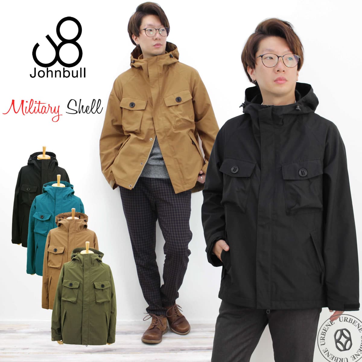 【50％OFFセール】ジョンブル メンズ Johnbull メンズ ミリタリーシェル テトラテックス マウンテンパーカー 16667 Military SHELL ジャンパー ブルゾン マウンテンパーカー パラシュートボタ…