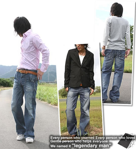 ジョンブル メンズ JOHNBULL ユーズド レジェンダリーマン バギー ジーンズ LEGENDARY MAN JEANS ストレート デニムパンツ 11158-15 urbene アーベン MENS ジョンブル デニム メンズファッション ブルー S M L LL ワークパンツ JOHN BULL 楽天 おしゃれ 送料無料