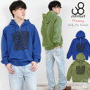 【50%OFFセール】ジョンブル メンズ Johnbull ジップアップ プロセッシングハーフジップパーカー ZEBRA ( 25742 ) 裏起毛 トップス ...