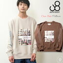 【50%OFFセール】ジョンブル メンズ Johnbull ライトスウェット クルーネックプルオーバー ( 25859 ) 長袖 トレーナー 裏毛 リブ オーバーサイズ 英字プリント フロントプリント シンプル おしゃれ リラックスウェア 部屋着 John bull アーベン 普段使い 実用的