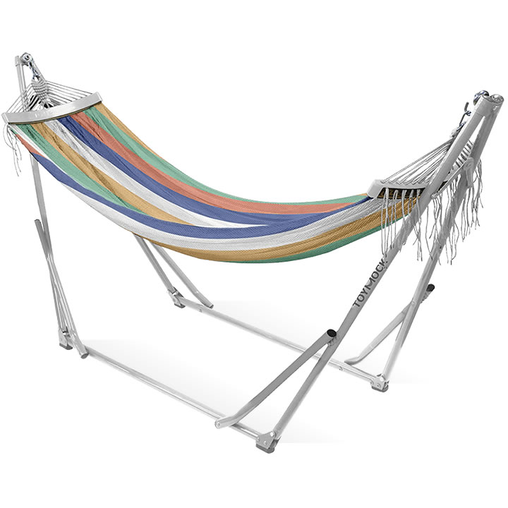 クーポン&【ポイント10倍】TOYMOCK トイモック ポータブル ハンモック (moz-17) ブラウン×ブラウン ホワイト×レインボー 自立式 スタンド 折りたたみ アウトドア 室内 キャンプ メンズ レディース おしゃれ アーベン 普段使い 実用的 2021年通販格安セール情報 楽天 通販