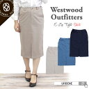 【30%OFFセール】WWO405 ウエストウッドアウトフィッターズ Westwood Outfitters ストレッチ トリックジップ ひざ丈 カラー タイトスカート (8118500) レディース ボトムス XS S M L ブルー ネイビー ベージュ 楽天 おしゃれ アーベン 送料込み 普段使い 2024年