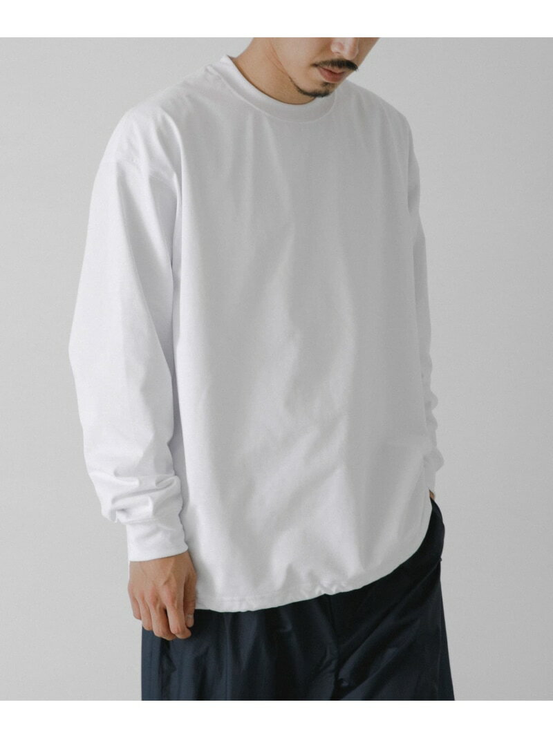 DAIWA PIER39 TECH DRAWSTRING LONG-SLEEVE T-SHIRTS URBAN RESEARCH BUYERS SELECT ユーアールビーエス トップス カットソー・Tシャツ ホワイト ネイビー ブラック