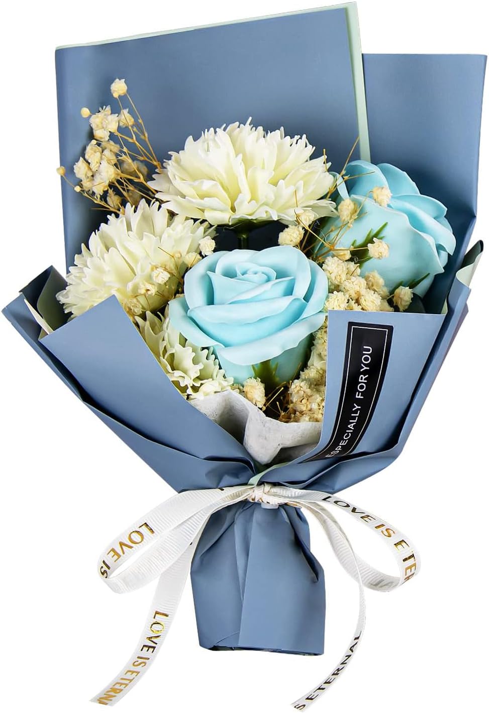 BBICE ソー プフ ラワー 花束 ギフト 人気 誕生日プレゼント 手提げ付き 枯れない お花 ギフトクリアボックス メッセージカード付き 女性 母の日 父の日 敬老の日 バレンタインデー ク リ ス マ ス 新年 結婚記念日 彼女 送別会 退職感謝 お礼 昇進 転居 お見舞い