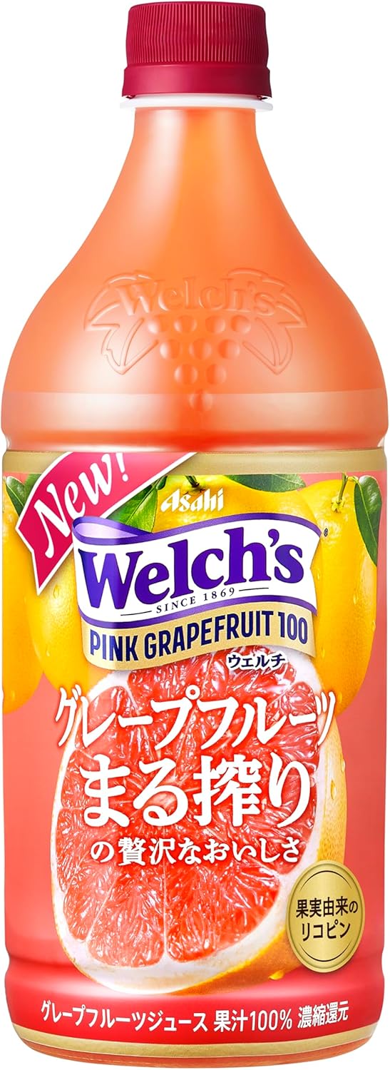 ア サ ヒ 飲 料 Welch’s(ウェルチ) ピンクグレープフルーツ100 800g×8本 ボトル