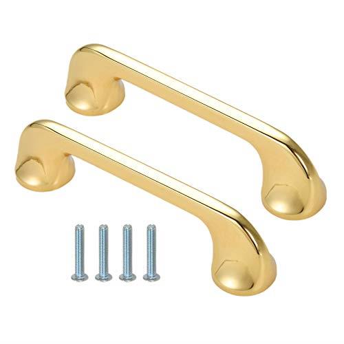 【マラソンエントリーでポイント10倍】引き出し取手 取っ手 ゴールド ツマミ ドアハンドル モダンなシンプルさ 亜鉛合金 キャビネットドア 食器棚プルハンドル ネジ付き 2個入 穴間距離96mm 全長120mm