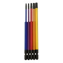 アネックス(ANEX) カラービット 六角レンチ 片頭 150mm 収納付 5本組(2.5/3/4/5/6mm) ACHX5-150L