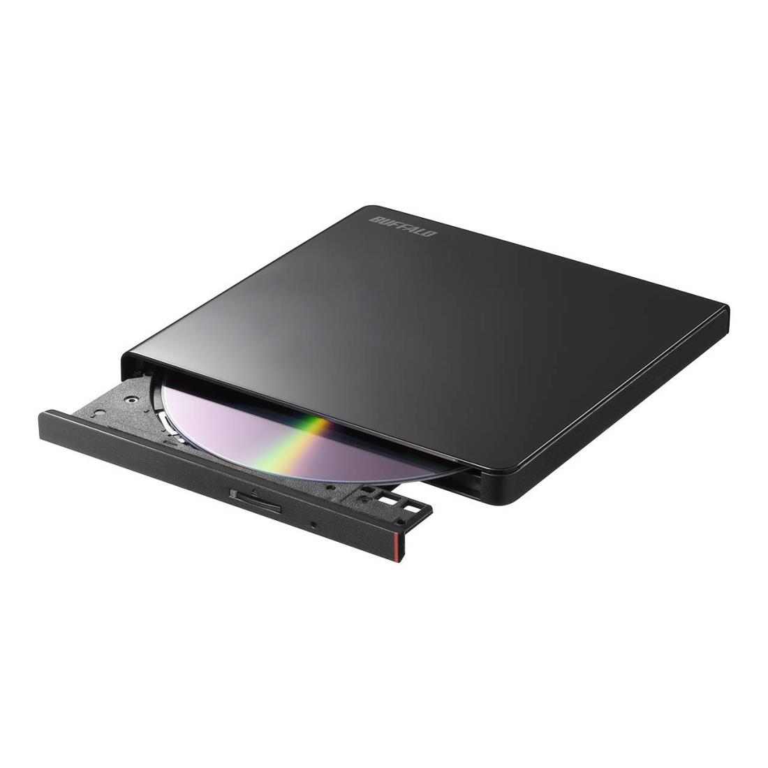 バッファロー BUFFALO ポータブルDV D/CDドライブ USB2.0規格(USB3.0ポート搭載のパソコンでも利用可能) 国内メー カー Window/Mac ブラック DVS M-PLV8U2-BK/N