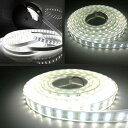 LEDテープライト LHYAN 5m 防水 24V 600連S MD5050 二列式 カバー付 白 ホワイト 白ベース 正面発光 漁船/船舶/トラック/屋外照明/led間接照明