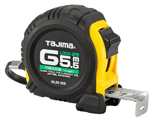 タジマ(Tajima) コンベックス 5.5m×25mm Gロック25 尺相当目盛付 GL2555SBL