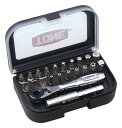 【マラソンエントリーでポイント10倍】トネ(TONE) ビットラチェットセット BRS20 ビット差込 &6.35mm(1/4”) ブラック 内容22点