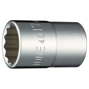 【マラソンエントリーでポイント10倍】トネ(TONE) ソケット(12角) 4D-17 差込角12.7mm(1/2”) 二面幅17mm