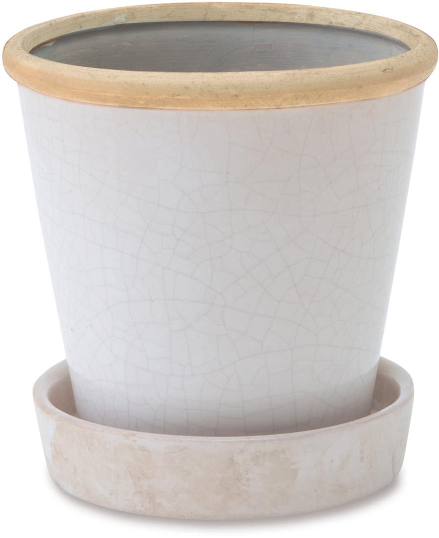 ポッシュリビング 30730 グロッシーポット スノー 10×10×10cm