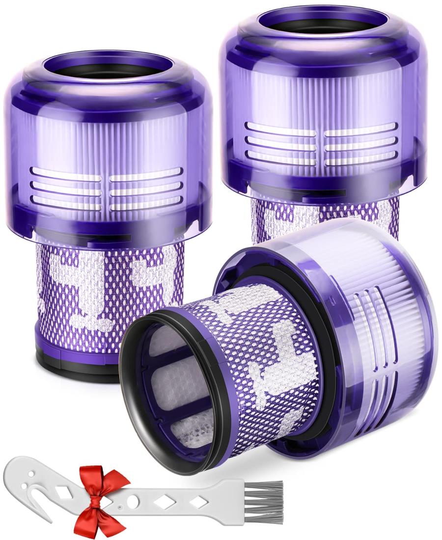 ダ イ ソ ン V10 SV18 デジタルスリム 交換用 フィルター 掃除機 Digital Slim SV18 FF PRO / SV18 FF COM / SV18 FF / SV18 FF ENT / SV18 FF ENT2 / SV18 FF EX / SV18 FF ENT EX / SV18 FF COM2 互換 フィルター 洗濯可能 (3個入り)