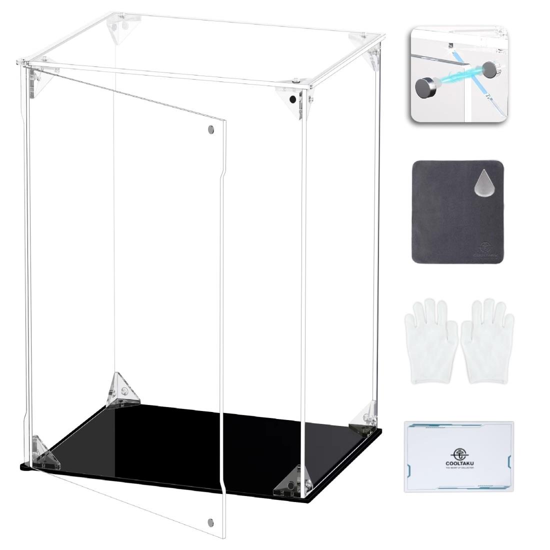 COOLTAKU フィギ ュアケ ース UVカット アクリル マグネット式 磁 石付 き前扉 コレクションケース よ..