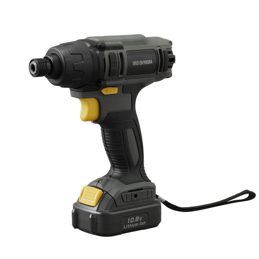 【新色】アイリスオーヤマ 充電式 インパクトドライバー ブラック コードレス バッ テ リー・充電器付 ..