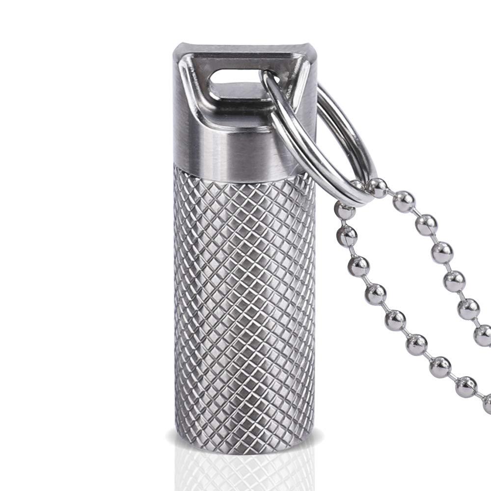 Opret ピルケース ニトロケース 携帯 チタン製 ニトロ入れ 薬入れ キーホルダー ペ ンダ ント ネックレ..