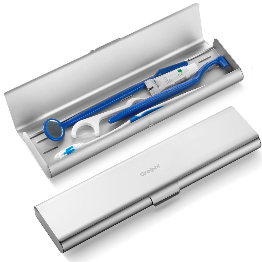 Oralphi 広幅設計 歯ブラシケース 携帯用 アルミニウム製 通気性 大容量 3本対応 歯磨きケース 歯ブラシ入れ 歯ブラシ収納 旅行用 多機能 軽量 持ち運び 耐久性 子供 大人対応