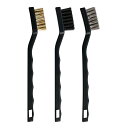 【マラソンエントリーでポイント10倍】サンドリー(SUNDRY) ワイヤーブラシ 3本組(真鍮/ステンレス/ナイロン) 全長180mm 水廻り コンロ 汚れ落とし サビ取り 除去 掃除 清掃 セット SWB-3