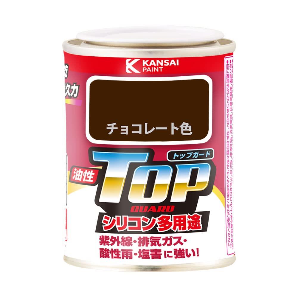カンペハピオ ペンキ 塗 料 油性 つやあり シリコン樹脂 多用途 超速乾 さび止め剤入り ガード チョ コレート色 0.1L 油 性塗 料 日本製 00017640241001のサムネイル