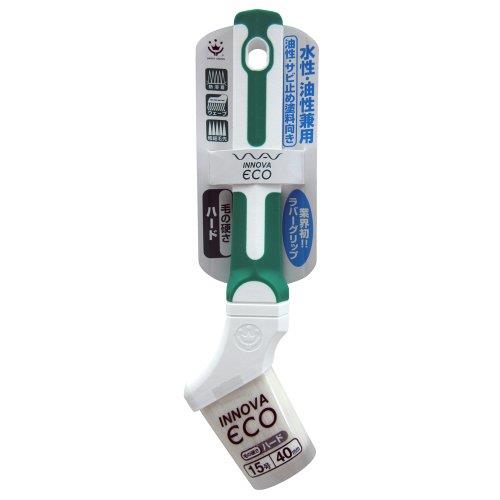 ハンディ・クラウン INNOVA ECO刷毛 ハード 40mm(15号) 水性油性兼用 ラバーグリップ ウェーブ繊維仕様 熱溶着固定 毛が抜けにくい 油性・サビ止め塗 料向き
