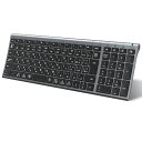 iClever キーボード Bluetooth ワイヤレス 無線 日本語JIS配列 3台同時接続可能 テンキー付き フルサイズ 超薄型 キーボード 静音設計 Type-C充電式 コンパクト パソコン用キーボード ラップ PC iPad I P h o n e スマホ用 Windows Mac iOS Android対応 BK22 グレーブラック