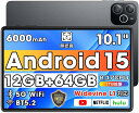 【2025新登場・ Android 15 タブレット 大画面】 タブレット 10インチ Wi-Fiモデル 12GB+64GB+1TB-TF拡張 アンドロイド 6...