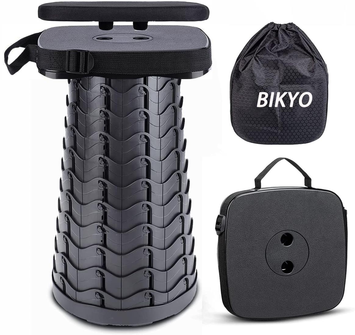 BIKYO 折りたたみ椅子 アウトドアチェア 伸縮式 キャンプ椅子 折り畳み式 キャンプスツール 軽量 コン..