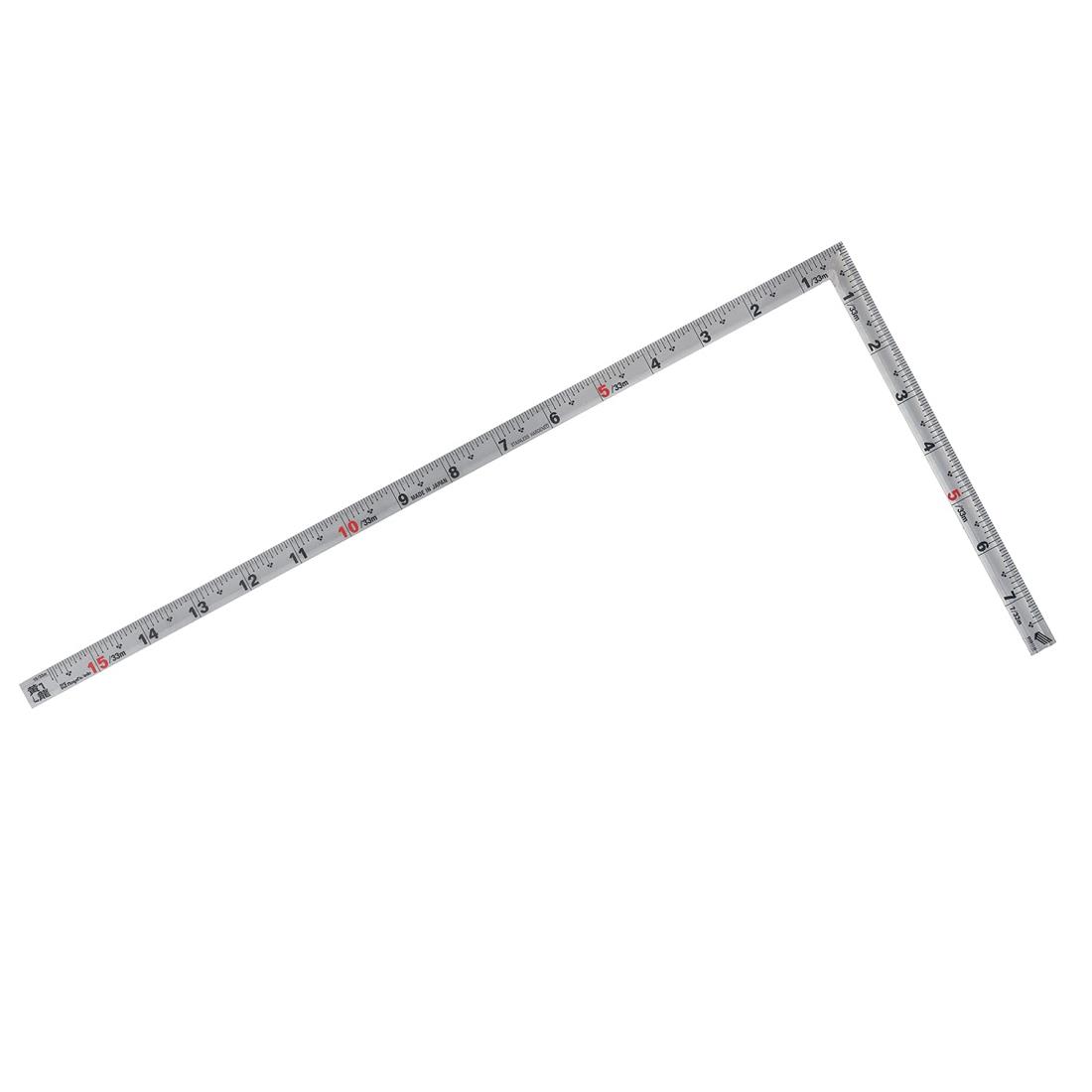 新潟精機 SK 日本製 シルバー曲尺 黄龍 快段目盛 両同目 同厚 1尺5寸 SDD-15SKD