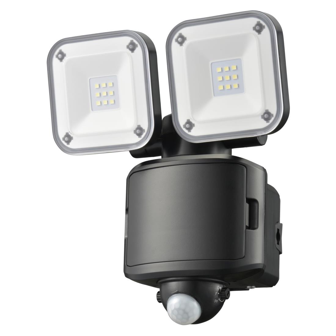 オーム電機monban センサーライト 防 犯センサーライト 2灯乾電池式 650ルーメン 昼光色 人感センサー ..