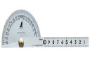 【マラソンエントリーでポイント10倍】シンワ測定(Shinwa Sokutei) プロトラクター 針付き 竿10cm目盛付き No.182 シルバー 90Φ 62901