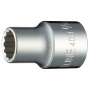 【マラソンエントリーでポイント10倍】トネ(TONE) ソケット(12角) 4DB-14 差込角12.7mm(1/2”) 二面幅7/16inch インチ