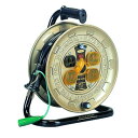【マラソンエントリーでポイント10倍】ハタヤ (HATAYA) コードリール 小型 屋内用 100V型 コード10m 太さVSRF2.0? 標準型 接地付 コンセント4個 コンセント防塵シャッター付 パイロットランプ内蔵 コンパクト 家庭用 工場用 軽作業 JT-III JT3-101K