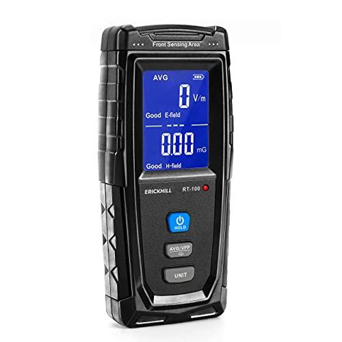 ERICKHILL 電磁波計 電磁波|電磁場放射 テスター E M Fメー ター 充電式 ハンドヘルド LCD 警報機能付き 家庭用 検 査用のサムネイル