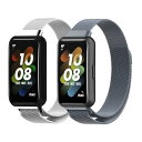 Sitengle hu aw ei band 7対応交換ベルト 2個 ステンレス 磁気吸着 ファーウェイバンド7用ベルト 金属 HUAWEI Band 7替えバ...