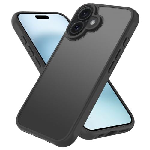 サイズ：I P h o n e 16◆商品名：I P h o n e 用 ケース カ バ ー 半透明 耐衝撃 滑り止め 指紋防止 米軍MIL規格 黄変防止 ストラップホール付き ワイヤレス充電対応 スマホケース あいふぉん ケース アイフォン PinLiSheng (ブラック, I P h o n e 16)【対応機種】I P h o n e ケース のために専門設計。（スピーカーとカ メ ラそして他の部位は完璧にカットアウトして、I P h o n e のすべての機能はケースをつけたままスム ーズに操作できます）【耐指紋性】耐指紋性撥油コーティングを施され、耐油、耐水、耐磨耗性に優れ、サラッと軽やかな触り心地とともにベタベタと手汗や脂が付かず、汚れを防ぐ効果を高めました【半透明質感】特殊マット研磨で光透過率を80％に持ち上げ、本体の高級感をより際立たせ、嵌められた瞬間、究極の美しさを感じられる。繊細な手触りを保ちつつ素材の質感にこだわり、サラっとした肌触りを与え、毎日触っていたい気分になる。【使い心地よい設計】あいふぉん ケースの側面はTPU素材を採用。ベタつかず適度な柔らかさでクッション性があり、心地よく手にフィットして滑りにくいので落としてしまう心配が減ります。また、左下にはストラップホールがあり、お好きなストラップを付けられます。：製品に不具合が生じた場合は、商品到着30日以内に、直接当店に。お客様からのお 問 い 合 わ せ内容に応じて代替品交換・返 金可能です。説明【対応機種】I P h o n e ケース のために専門設計。（スピーカーとカ メ ラそして他の部位は完璧にカットアウトして、I P h o n e のすべての機能はケースをつけたままスム ーズに操作できます）