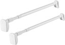?力 突っ張り棒2m以上 直径 32.5mm 耐荷重25~80kg ツッパリ棒 2m 2.5m 幅135~250cm カーテンレール 突っ張り棒 2m以上 、 (135~250cm 2本セット, ホワイト)