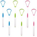 サムコス 舌ブラシ シリコン 6本セット3色 舌 磨き ブラシ 舌クリーナー 口臭ケア 舌苔 掃除 舌磨き 両面用 個包装 携帯に便利 (2本ブルー+2本グリー...