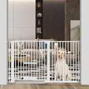 Seogva ペットゲート 3.5cm柵間隔 ペットドア付き 高さ78cm ペットゲート 犬 猫 ゲート ブラック ホワイト 猫用ゲート 過密フレーム付き 猫 ゲート 犬すり抜け防止フェンス つっぱり 扉付き 赤ちゃん ベビーゲート 突っ張り式 自動ロック 階段上 (設置幅126-136cm、ホワイト